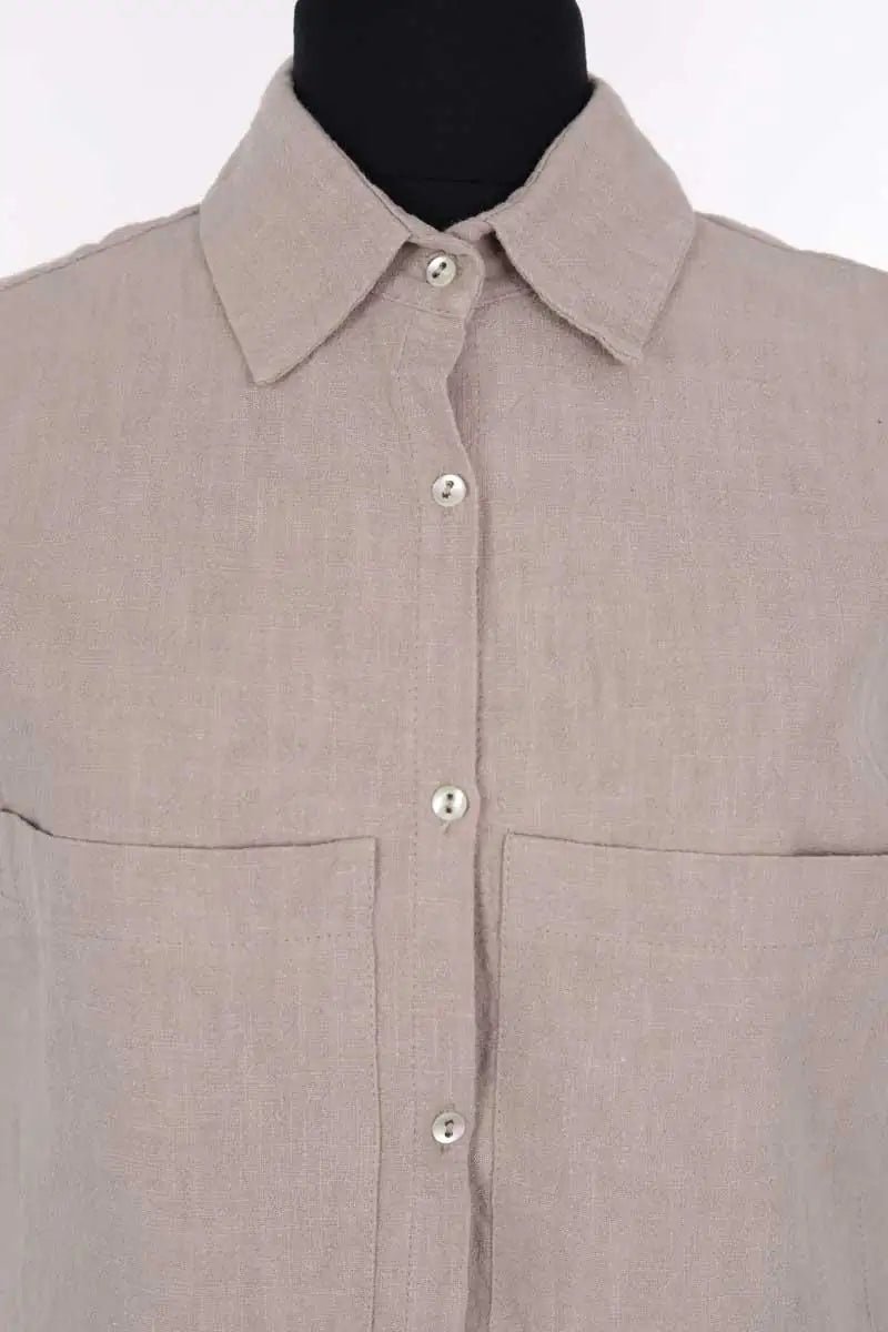 Top sans manche Songe Lab Beige en Lin
