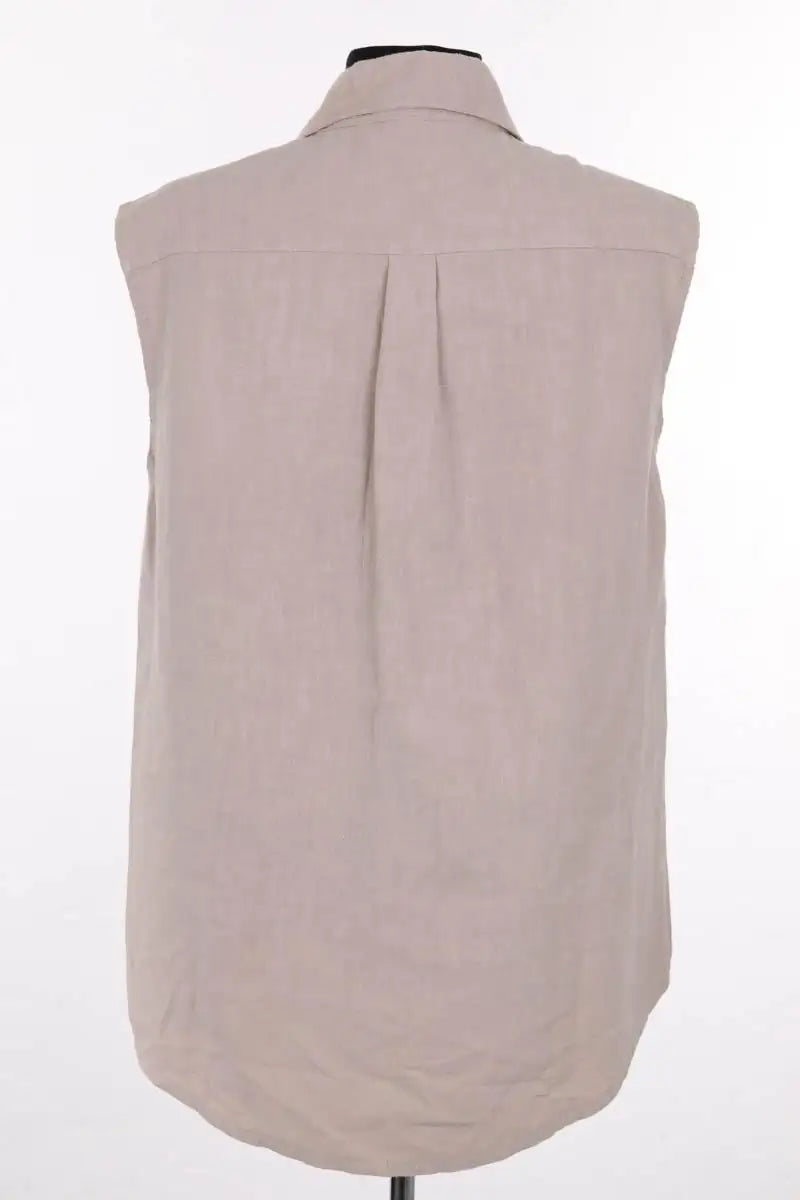 Top sans manche Songe Lab Beige en Lin