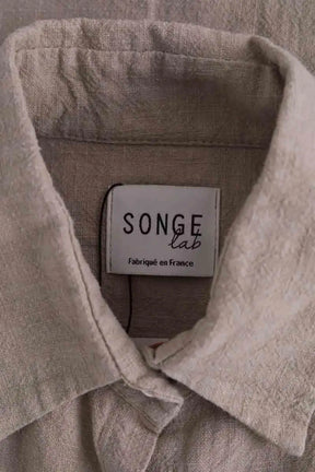 Top sans manche Songe Lab Beige en Lin