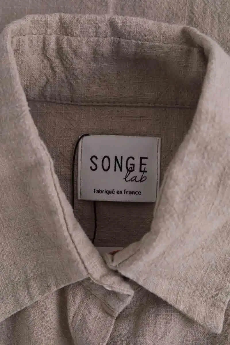 Top sans manche Songe Lab Beige en Lin