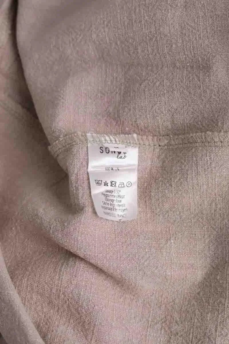 Top sans manche Songe Lab Beige en Lin