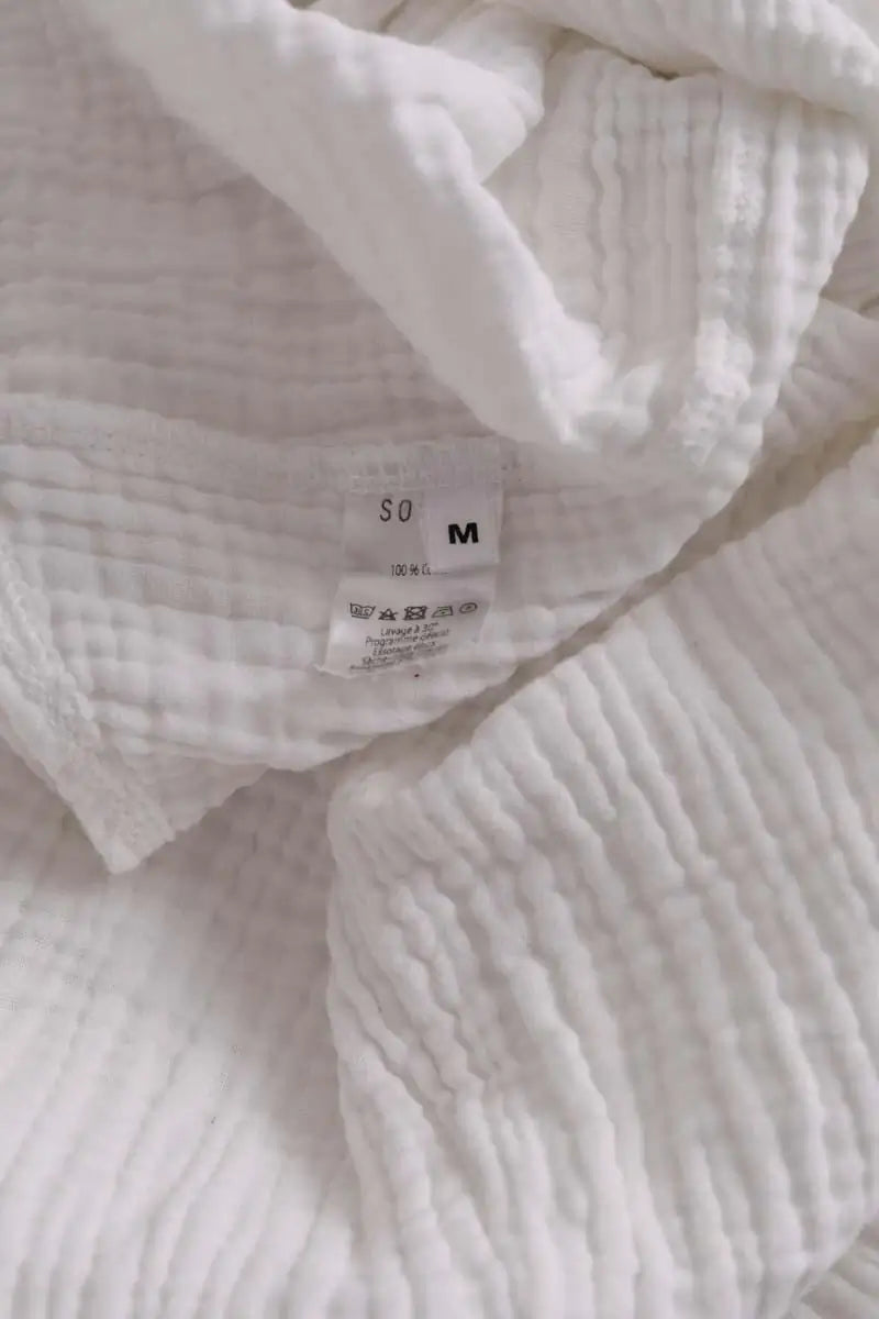 Top sans manche Songe Lab Blanc en Coton