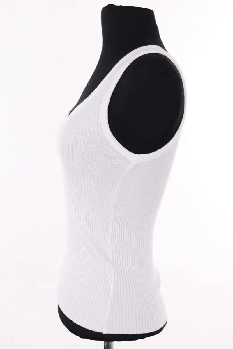 Top sans manche Songe Lab Blanc en Viscose