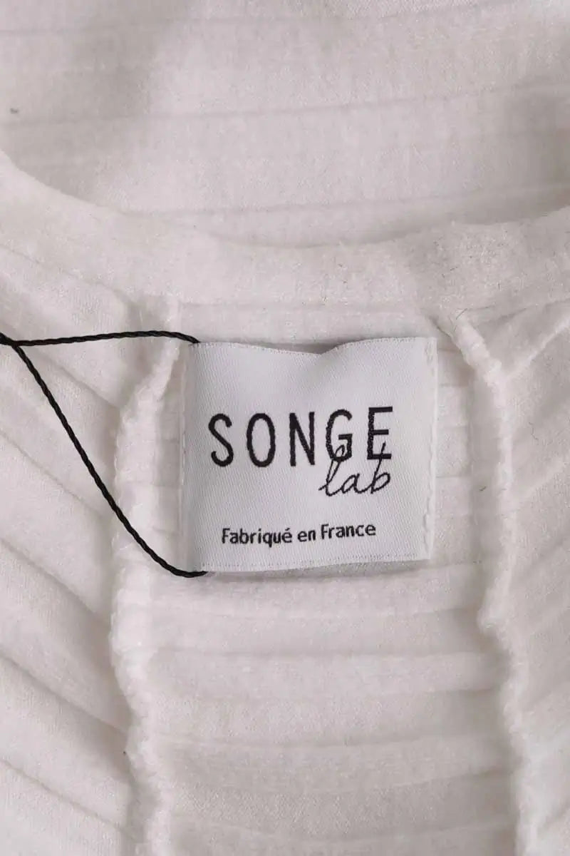 Top sans manche Songe Lab Blanc en Viscose