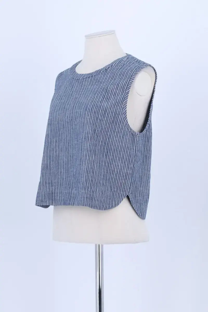 Top sans manche Songe Lab Bleu en Coton