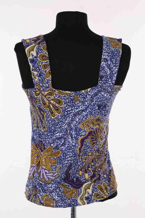 Top sans manche Tara Jarmon Bleu en Coton