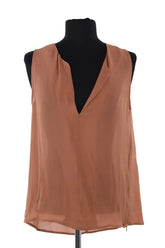 Top sans manche The Kooples Beige en Soie, taille S - Seconde Main