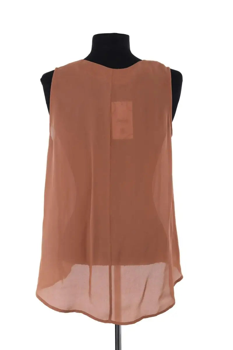 Top sans manche The Kooples Beige en Soie