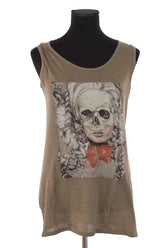 Top sans manche The Kooples Kaki en Coton, taille M - Seconde Main