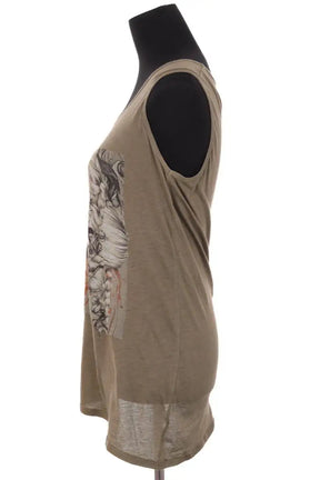 Top sans manche The Kooples Kaki en Coton