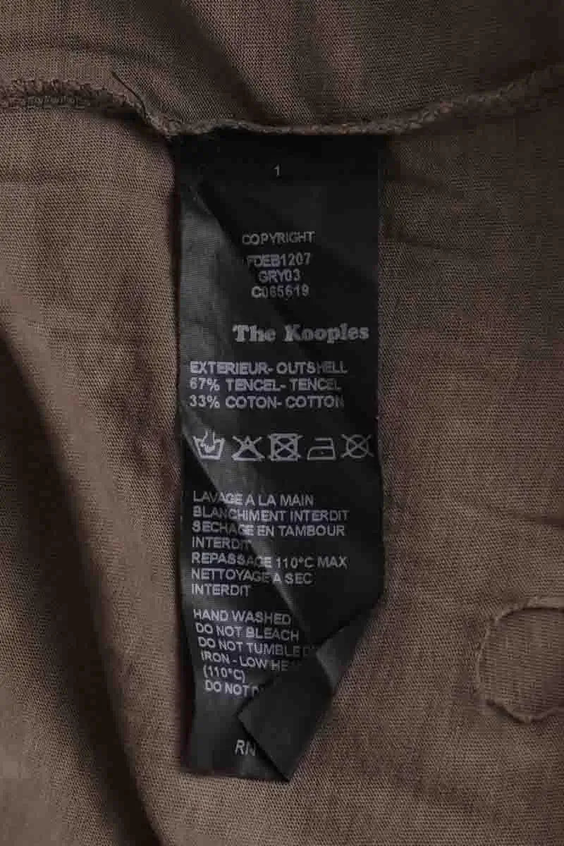 Top sans manche The Kooples Marron en Coton