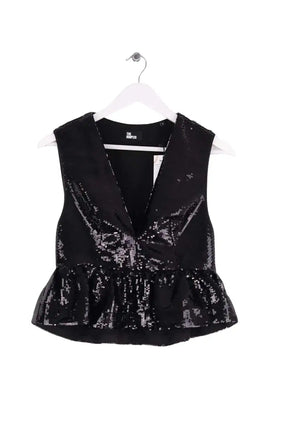 Top sans manche The Kooples Noir en Paillettes, taille M - Seconde Main