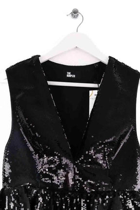 Top sans manche The Kooples Noir en Paillettes