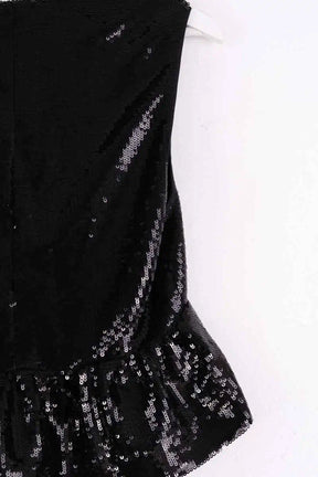 Top sans manche The Kooples Noir en Paillettes