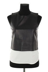 Top sans manche Theory Noir en Cuir, taille S - Seconde Main