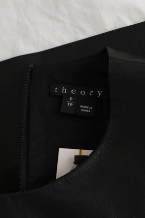 Top sans manche Theory Noir en Cuir