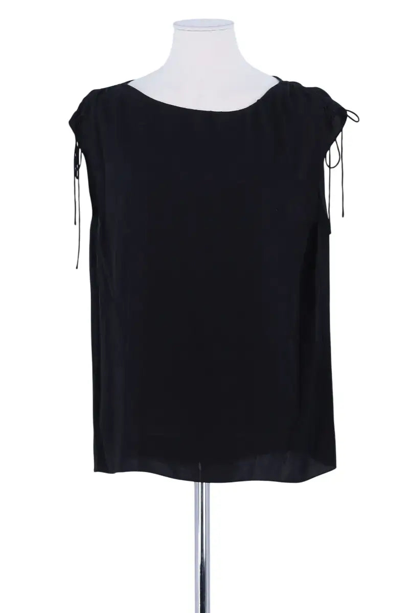 Top sans manche Theory Noir en Soie, taille S - Seconde Main