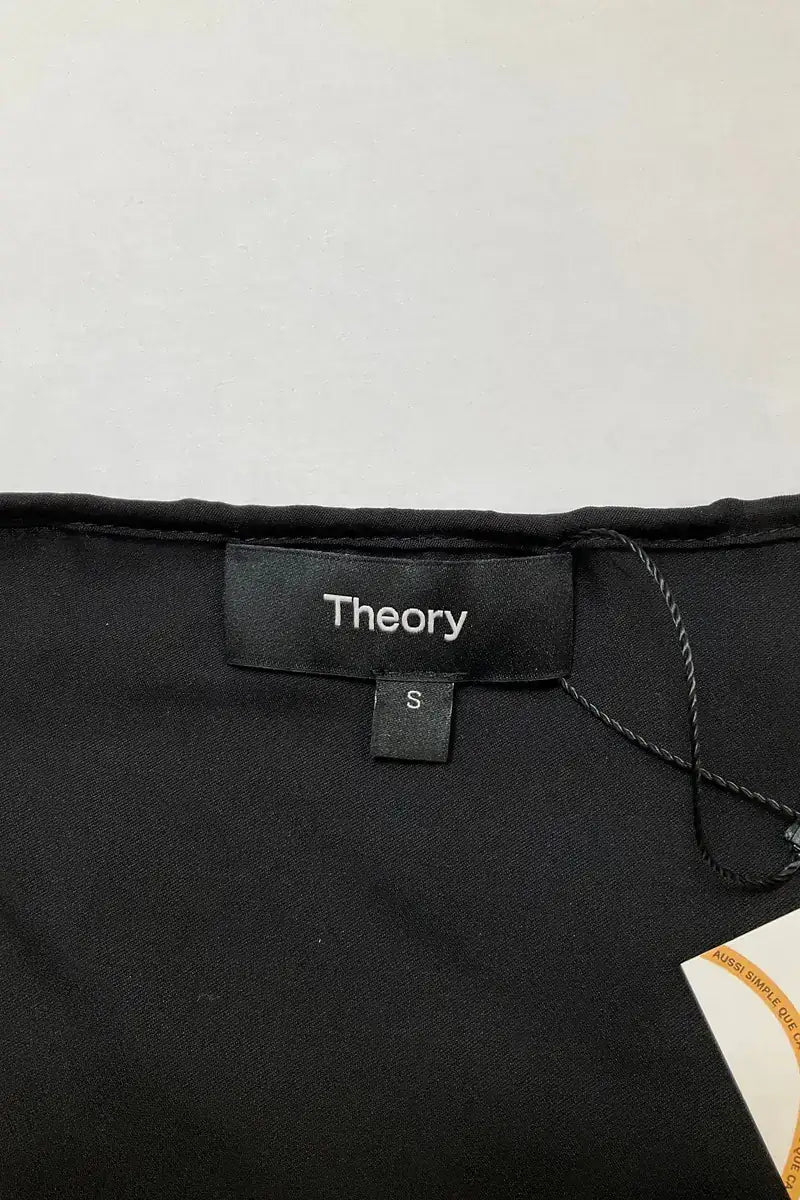 Top sans manche Theory Noir en Soie