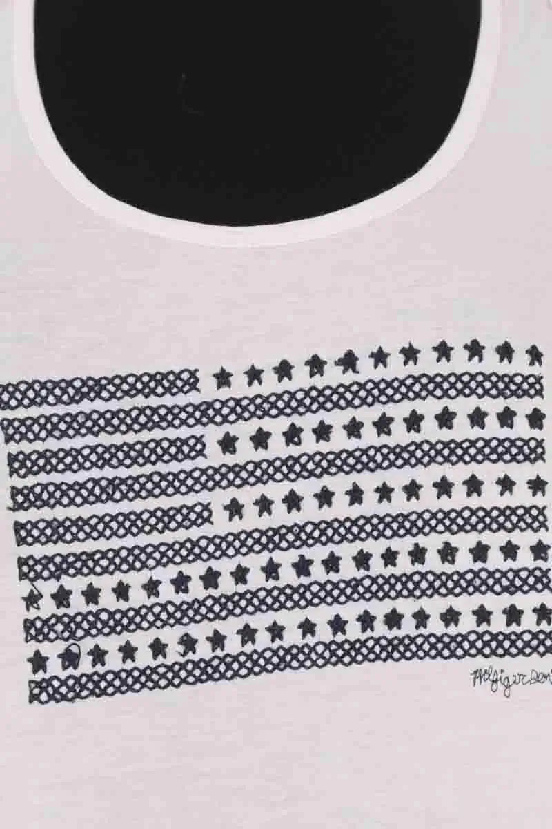 Top sans manche Tommy Hilfiger Blanc en Coton