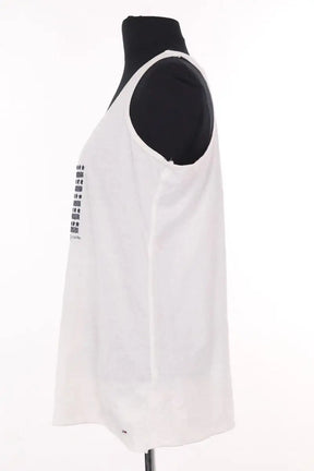 Top sans manche Tommy Hilfiger Blanc en Coton