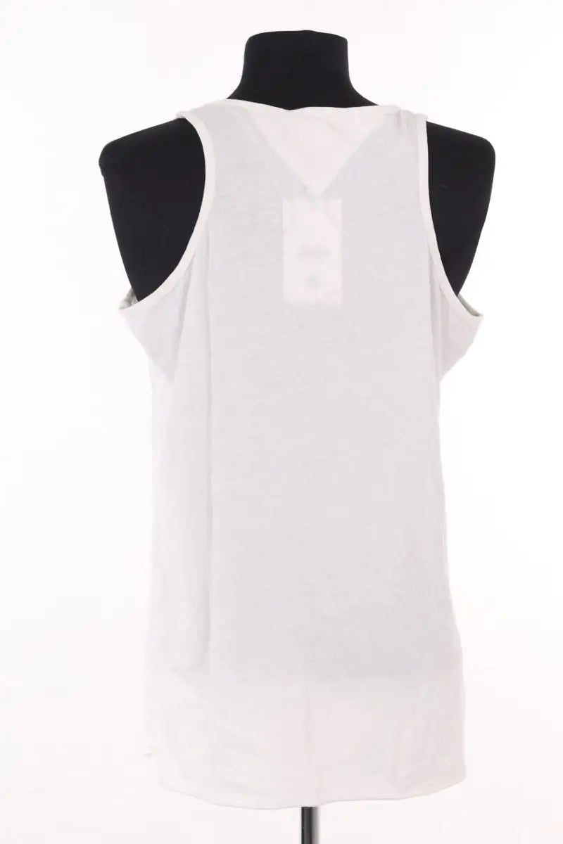 Top sans manche Tommy Hilfiger Blanc en Coton