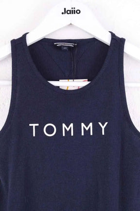 Top sans manche Tommy Hilfiger Marine en Coton