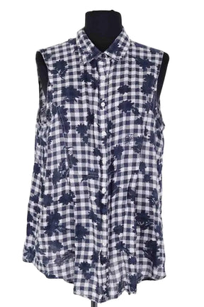 Top sans manche Tommy Hilfiger Marine en Lin, taille L - Seconde Main
