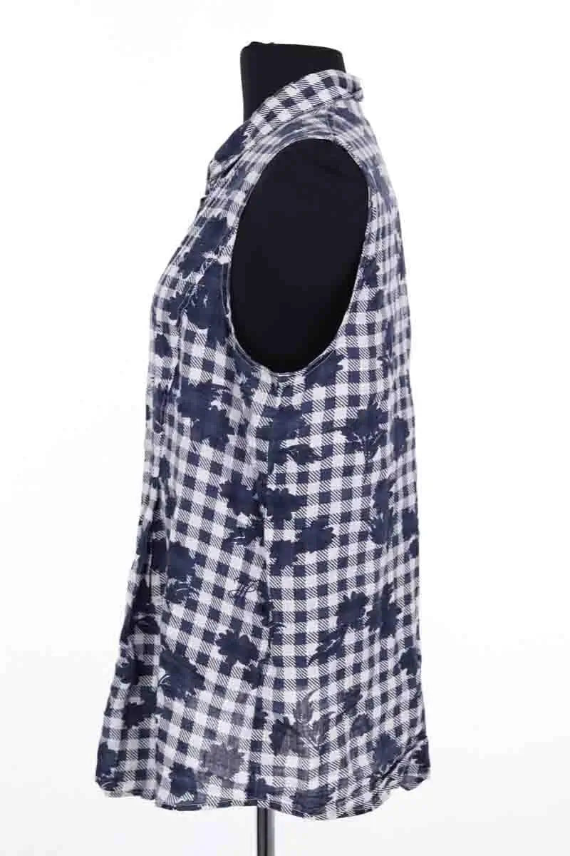 Top sans manche Tommy Hilfiger Marine en Lin