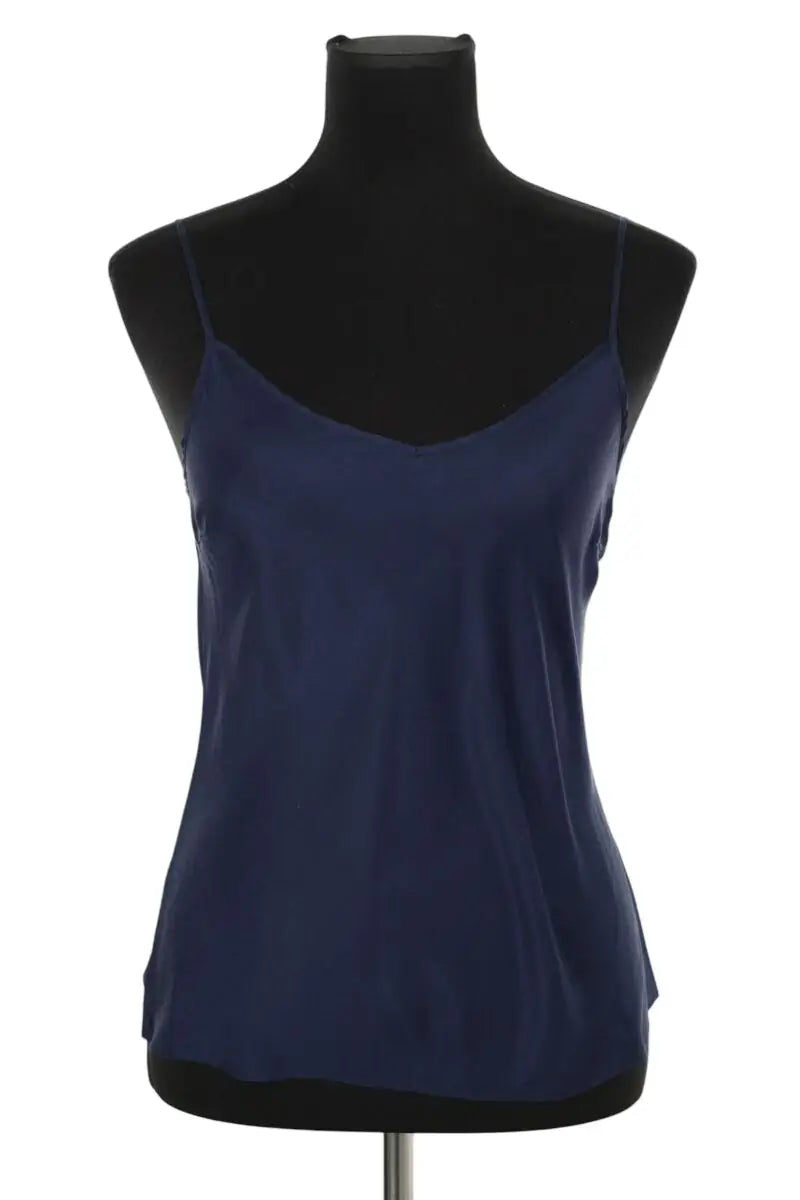 Top sans manche Tory Burch Marine en Viscose, taille XS - Seconde Main