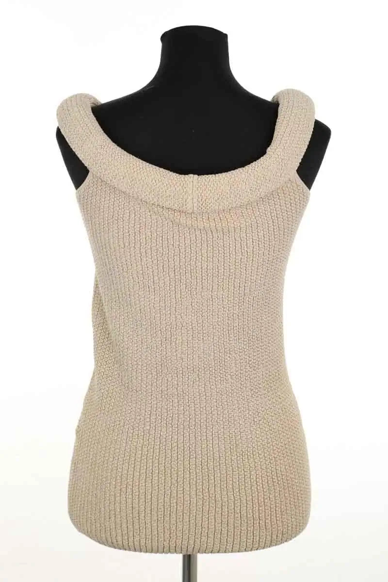 Top sans manche Toteme Beige en Viscose