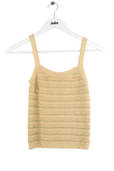 Top sans manche Tresse Doré en Synthétique, taille XS - Seconde Main
