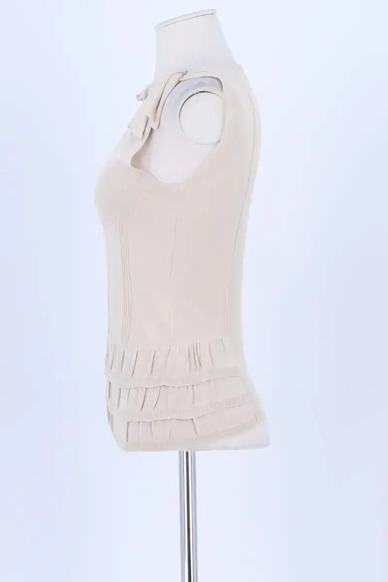 Top sans manche Valentino Beige en Viscose