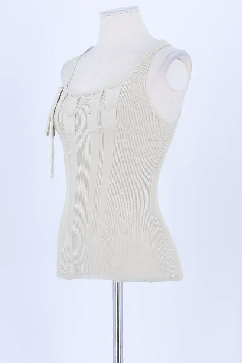 Top sans manche Valentino Beige en Viscose