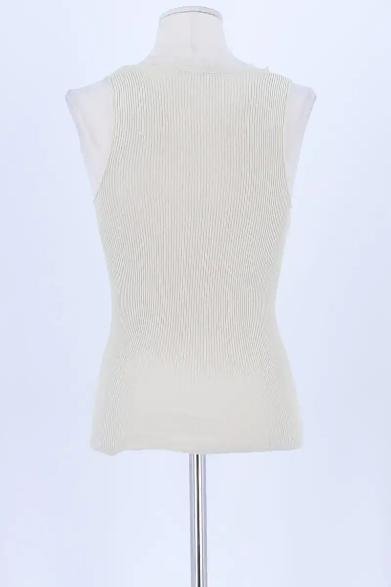 Top sans manche Valentino Beige en Viscose