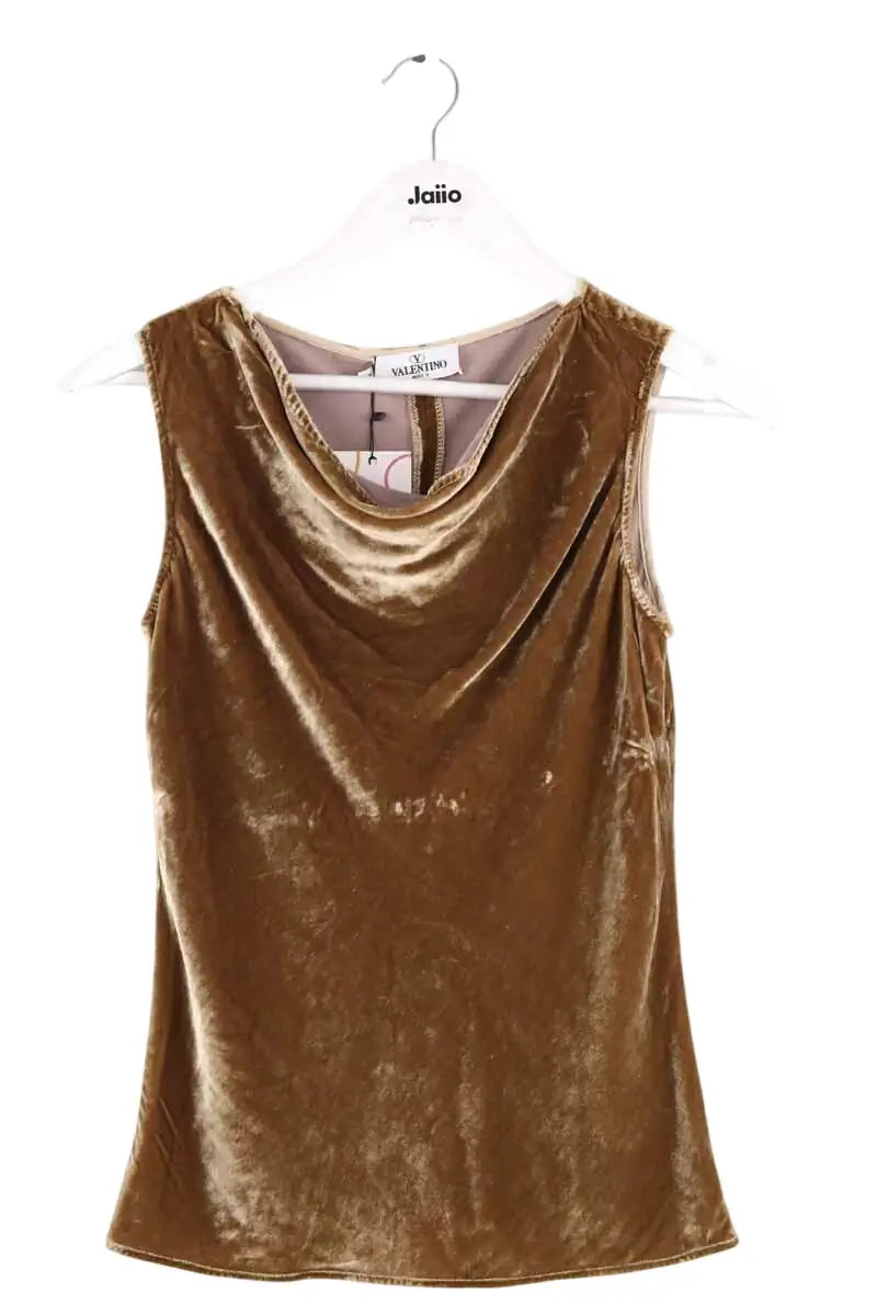Top sans manche Valentino Kaki en Viscose, taille S - Seconde Main