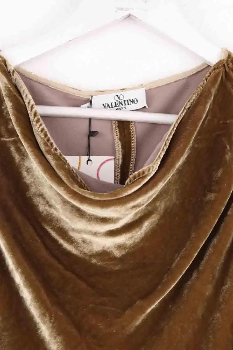 Top sans manche Valentino Kaki en Viscose