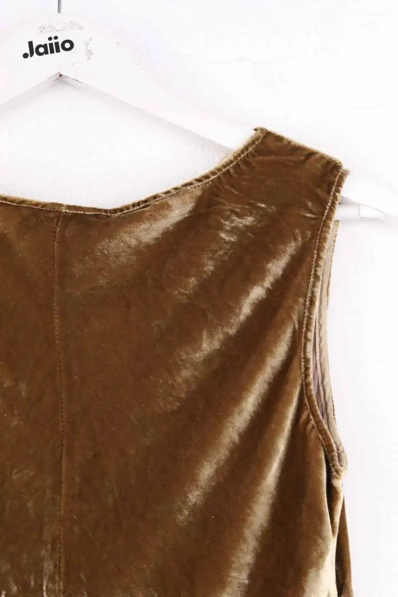 Top sans manche Valentino Kaki en Viscose