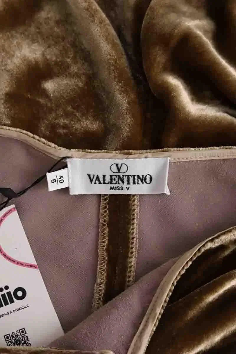 Top sans manche Valentino Kaki en Viscose