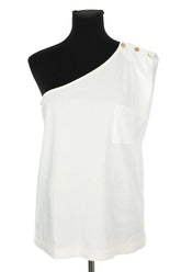 Top sans manche Vanessa Bruno Blanc en Coton, taille L - Seconde Main
