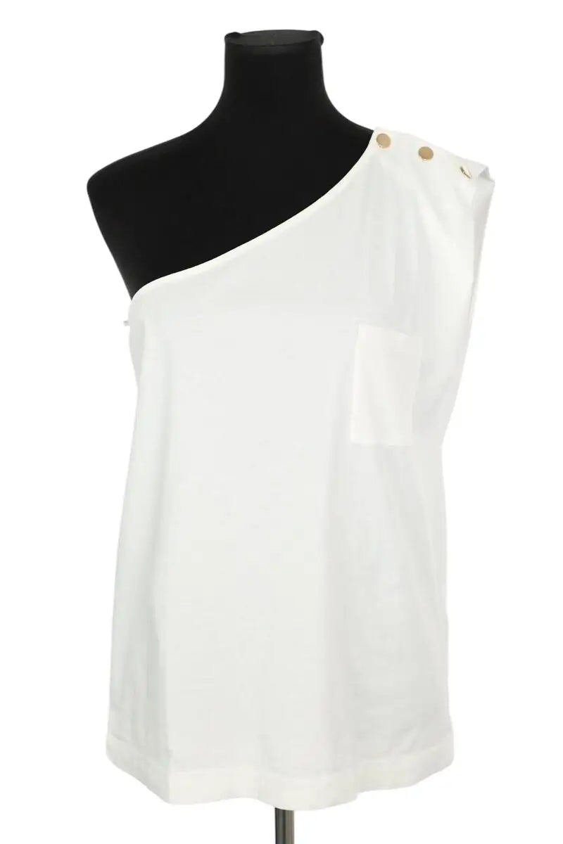 Top sans manche Vanessa Bruno Blanc en Coton, taille L - Seconde Main