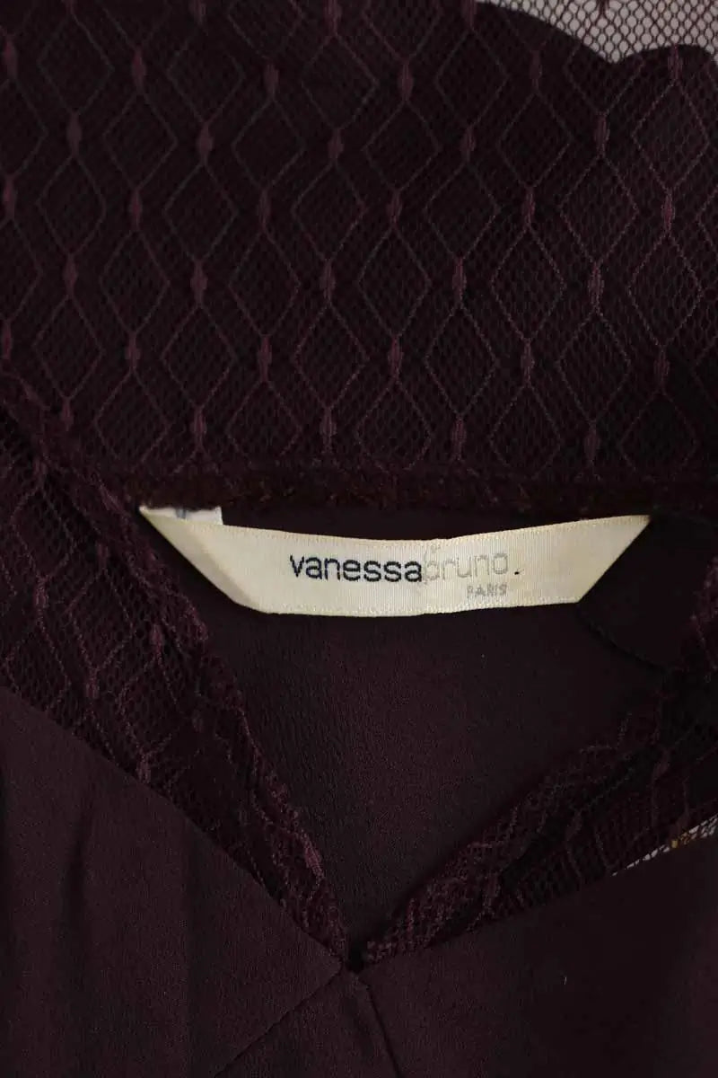 Top sans manche Vanessa Bruno Violet en Soie