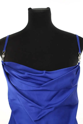 Top sans manche Versace Bleu en Synthétique