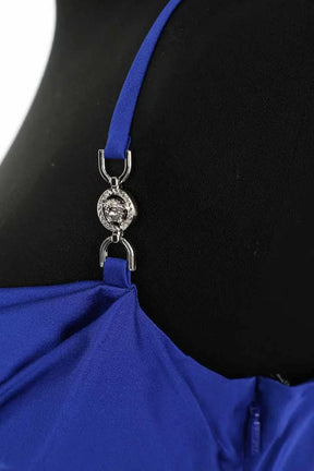 Top sans manche Versace Bleu en Synthétique