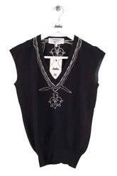 Top sans manche Yves Saint Laurent Noir en Laine, taille S - Seconde Main