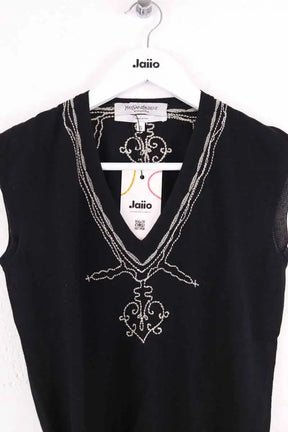 Top sans manche Yves Saint Laurent Noir en Laine