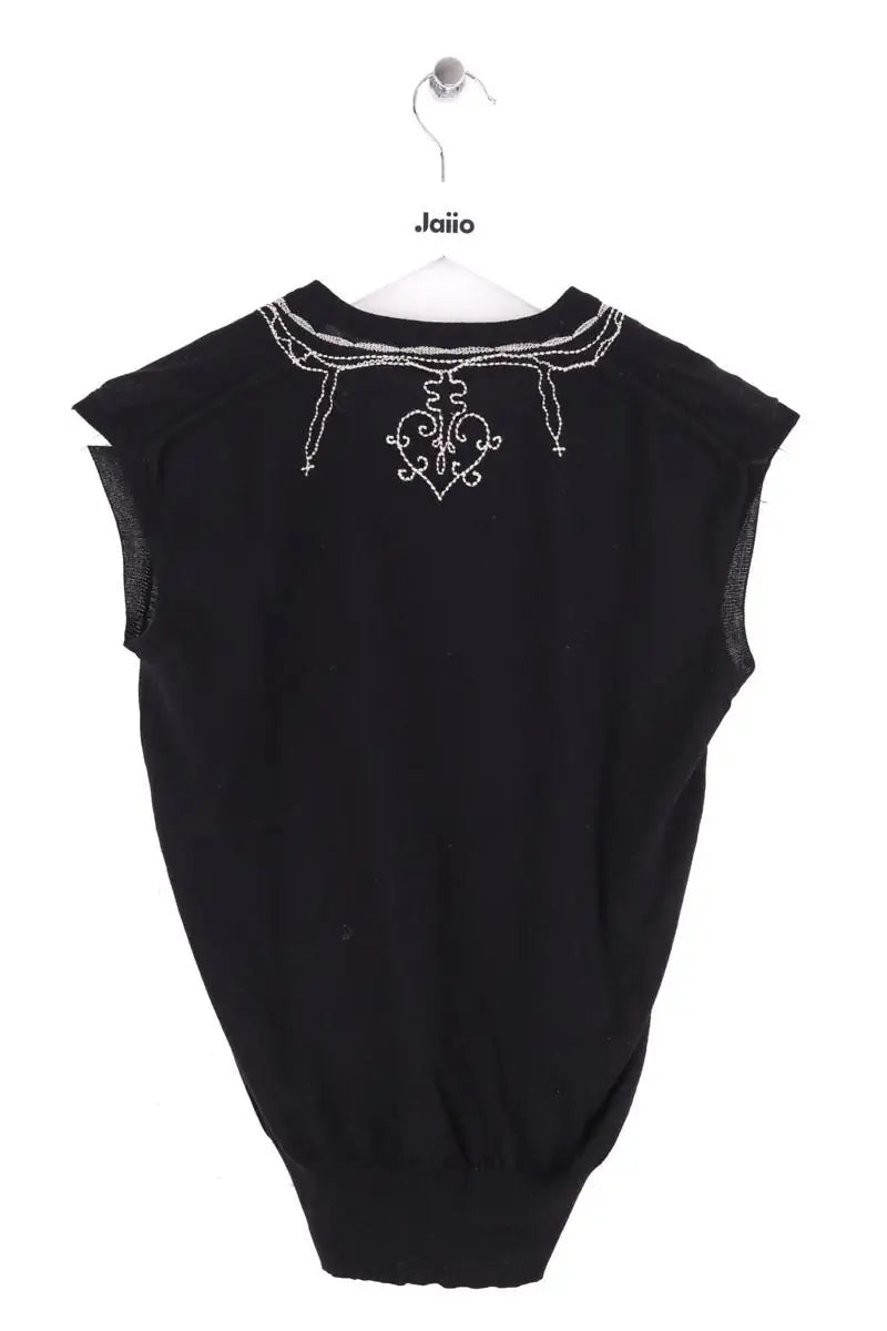 Top sans manche Yves Saint Laurent Noir en Laine