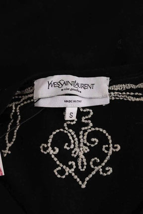 Top sans manche Yves Saint Laurent Noir en Laine
