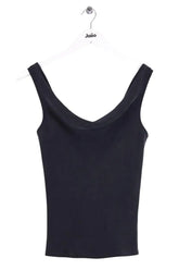 Top sans manche Yves Saint Laurent Noir en Soie, taille S - Seconde Main