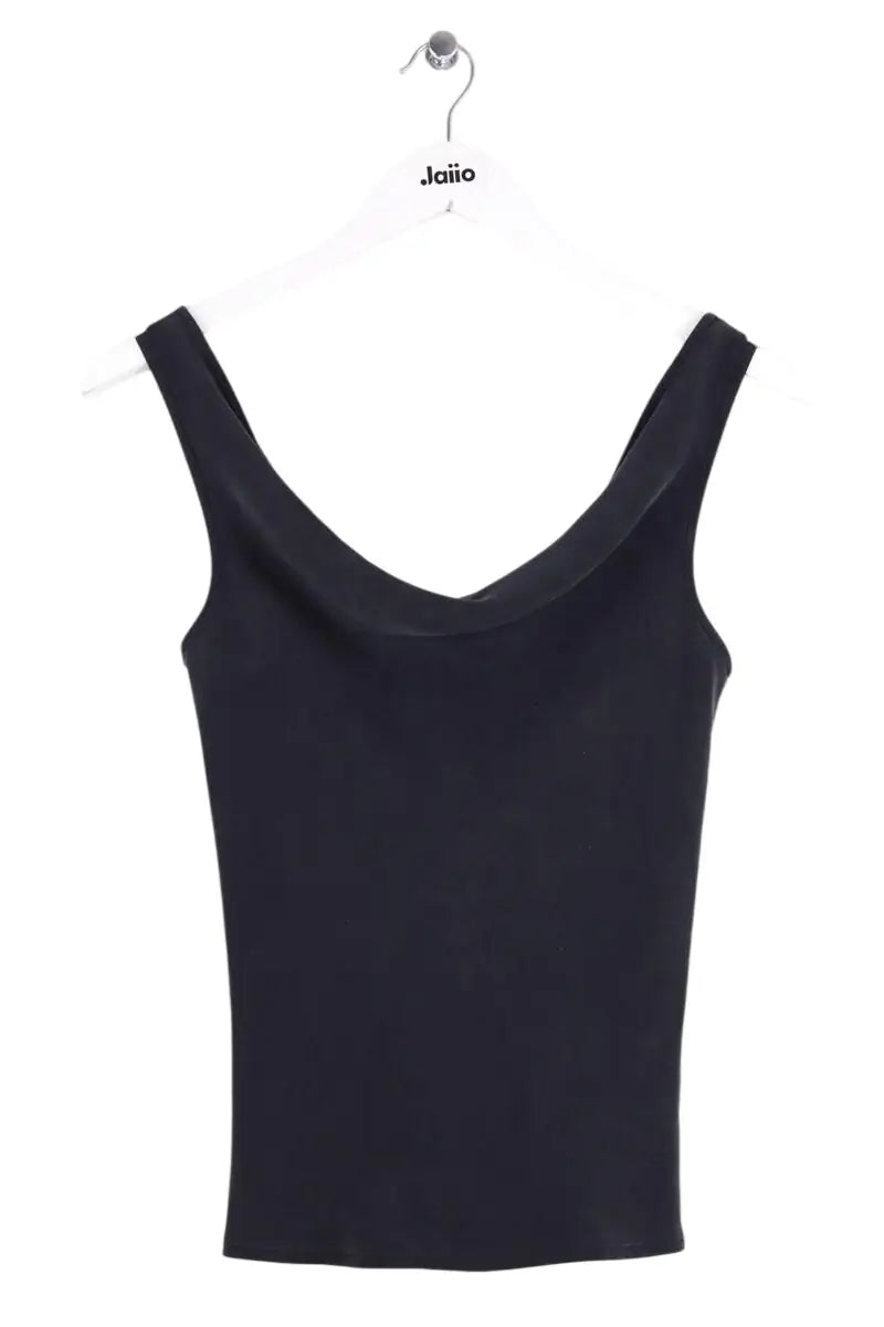 Top sans manche Yves Saint Laurent Noir en Soie, taille S - Seconde Main