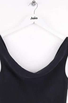 Top sans manche Yves Saint Laurent Noir en Soie